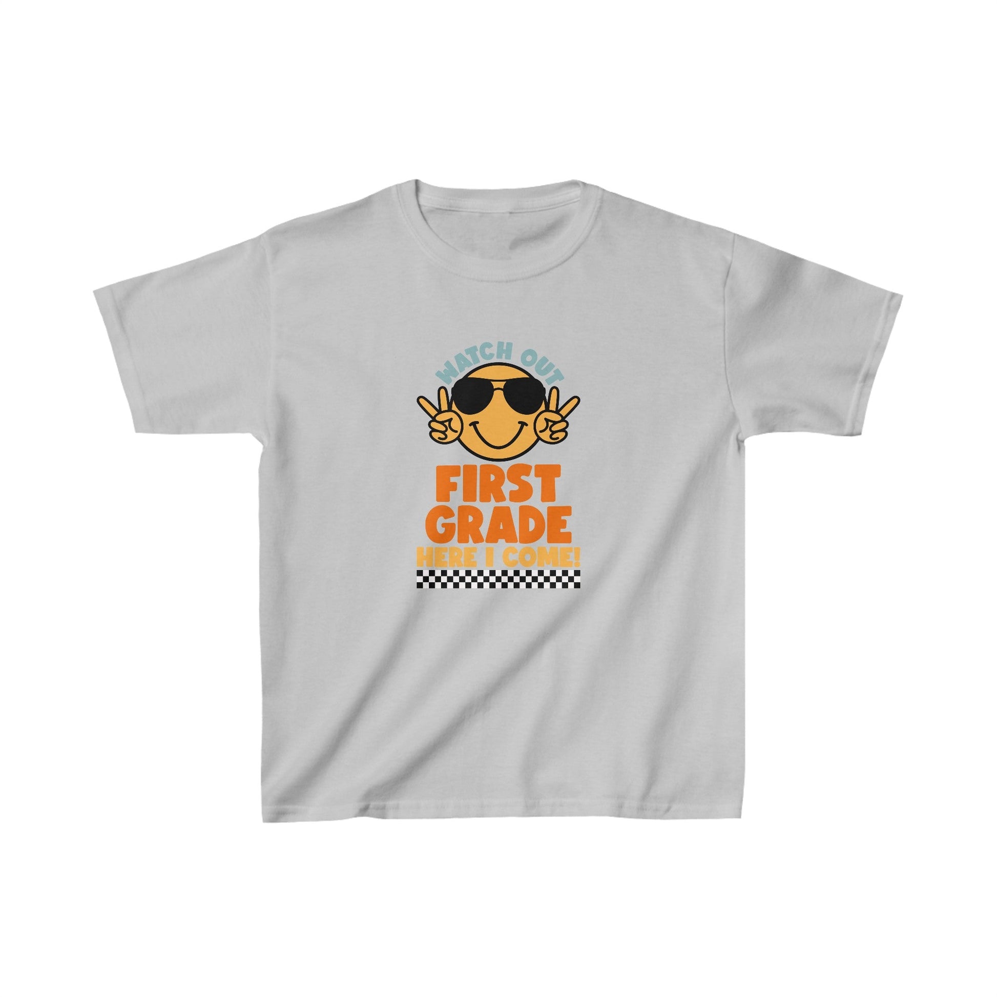 Watch Out First Grade Here I Come! Kids Heavy Cotton™ Tee - EternalAscension