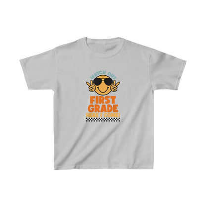 Watch Out First Grade Here I Come! Kids Heavy Cotton™ Tee - EternalAscension