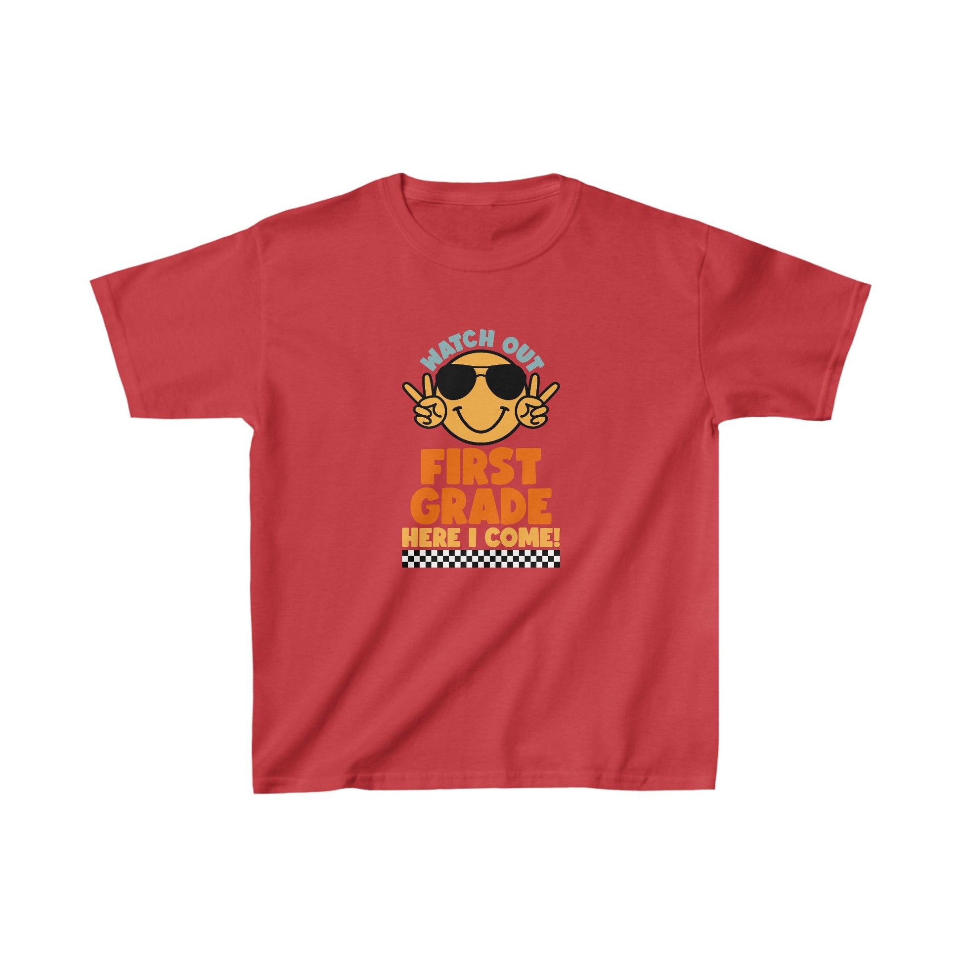 Watch Out First Grade Here I Come! Kids Heavy Cotton™ Tee - EternalAscension