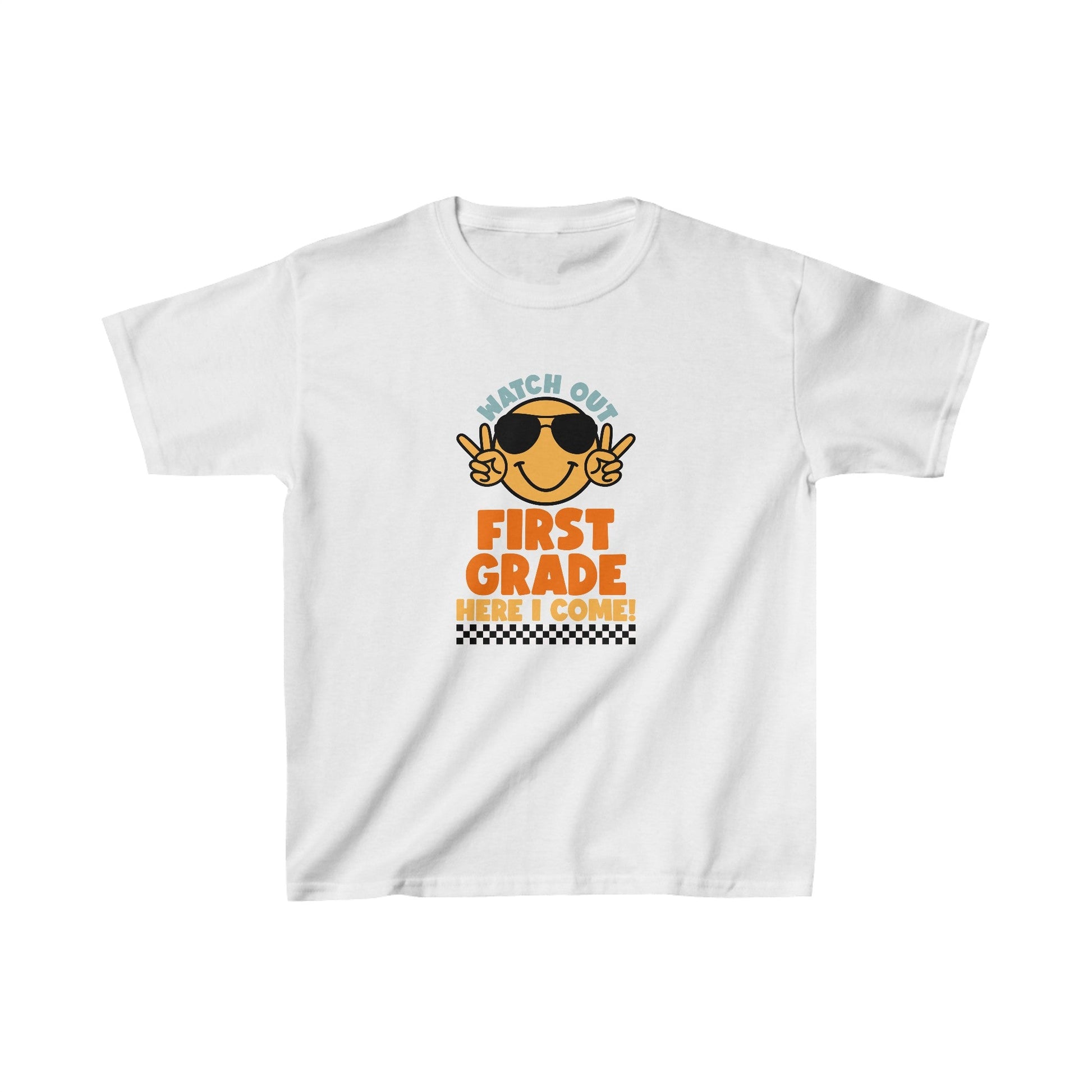 Watch Out First Grade Here I Come! Kids Heavy Cotton™ Tee - EternalAscension
