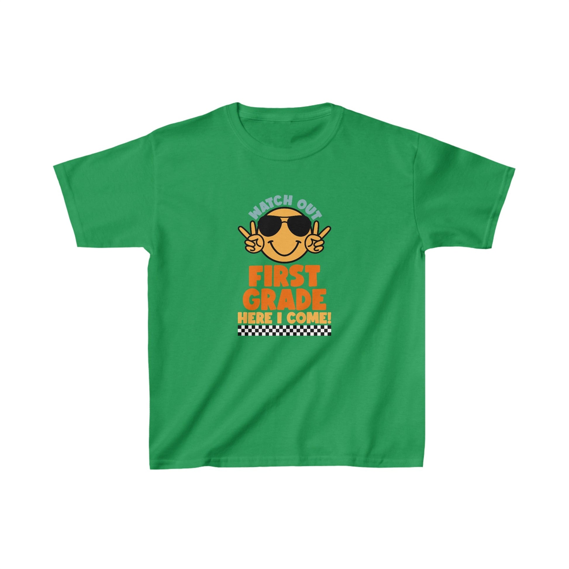 Watch Out First Grade Here I Come! Kids Heavy Cotton™ Tee - EternalAscension