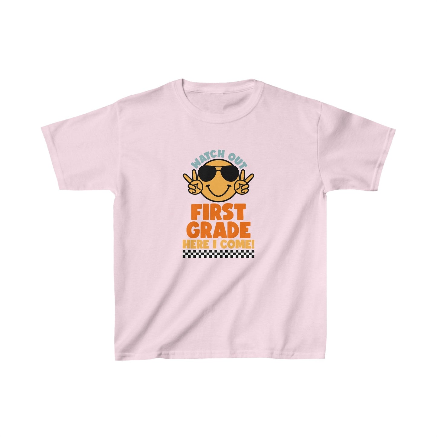 Watch Out First Grade Here I Come! Kids Heavy Cotton™ Tee - EternalAscension