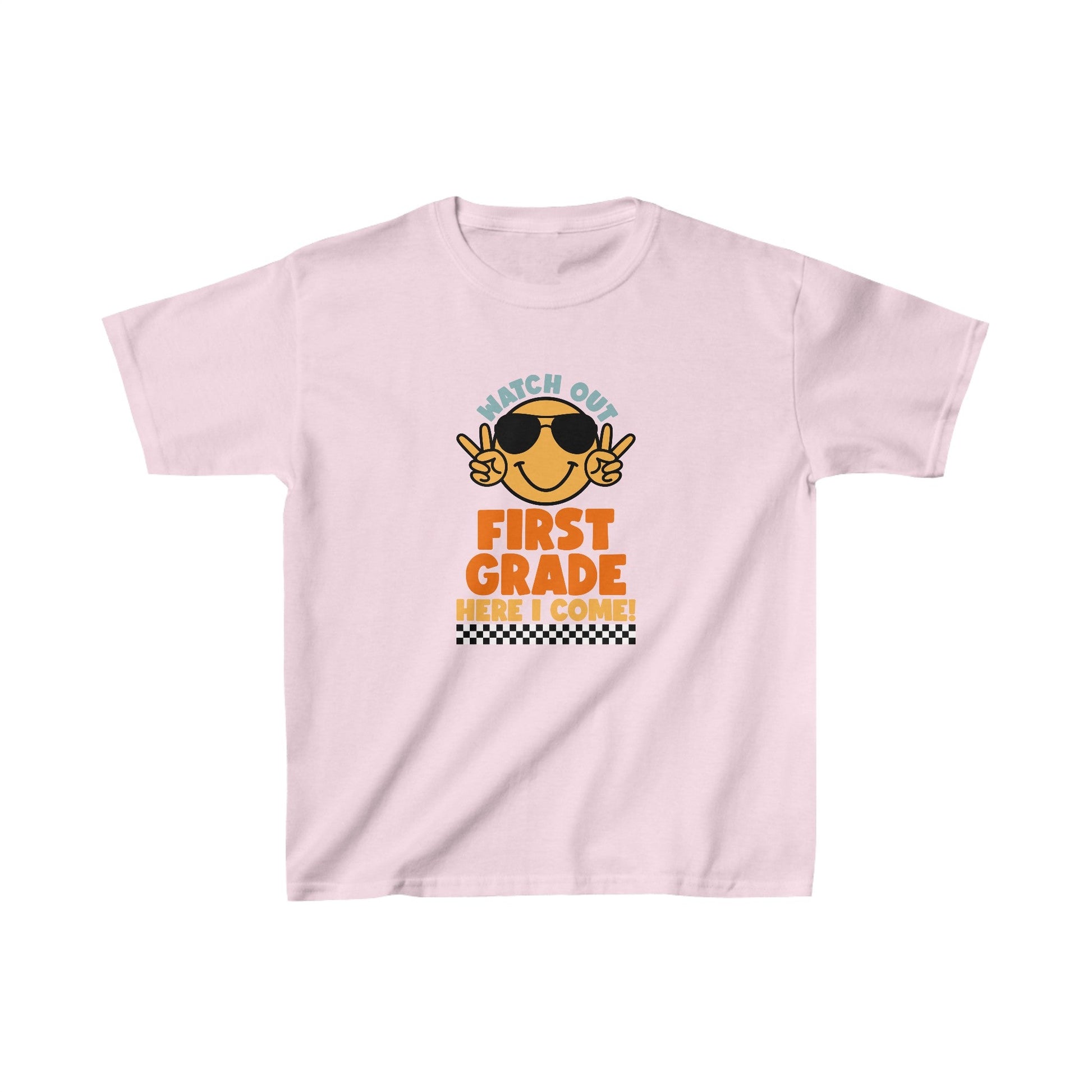 Watch Out First Grade Here I Come! Kids Heavy Cotton™ Tee - EternalAscension