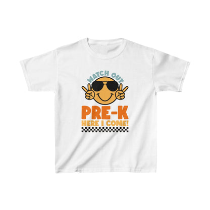 “WATCH OUT PRE - K HERE I COME!” Kids Heavy Cotton™ Tee - EternalAscension
