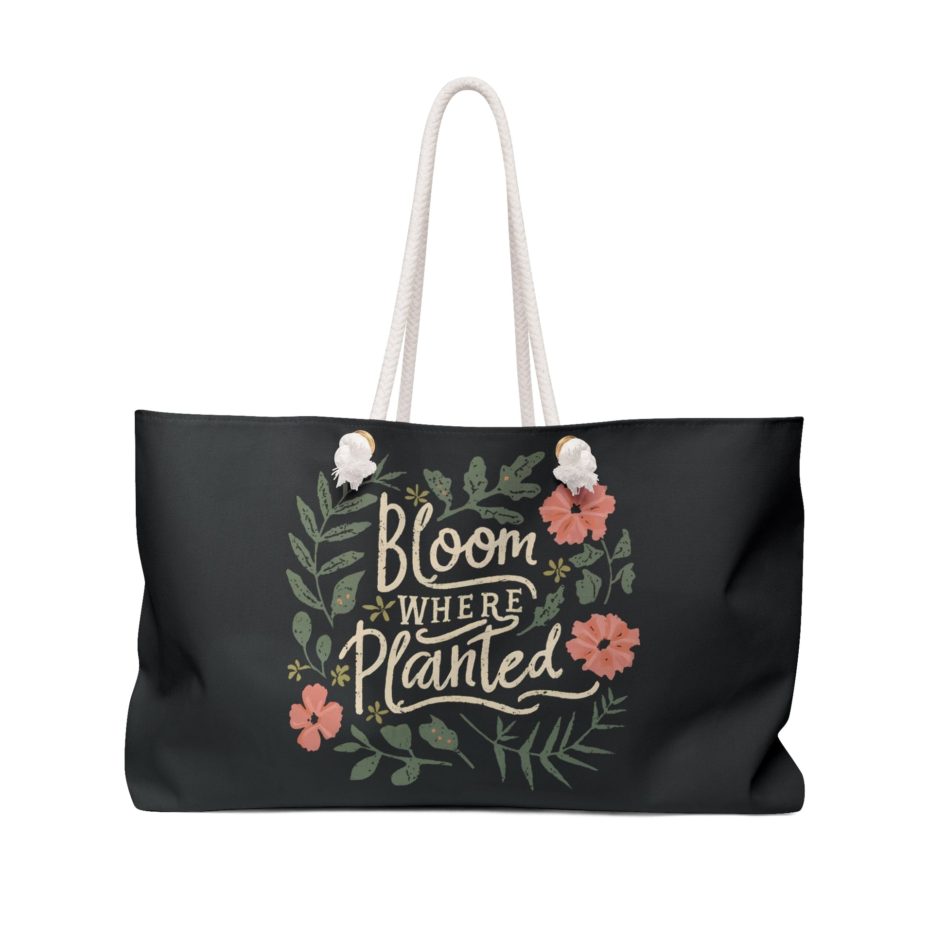 Weekender Bag - 'Bloom Where Planted' Floral Design - EternalAscension