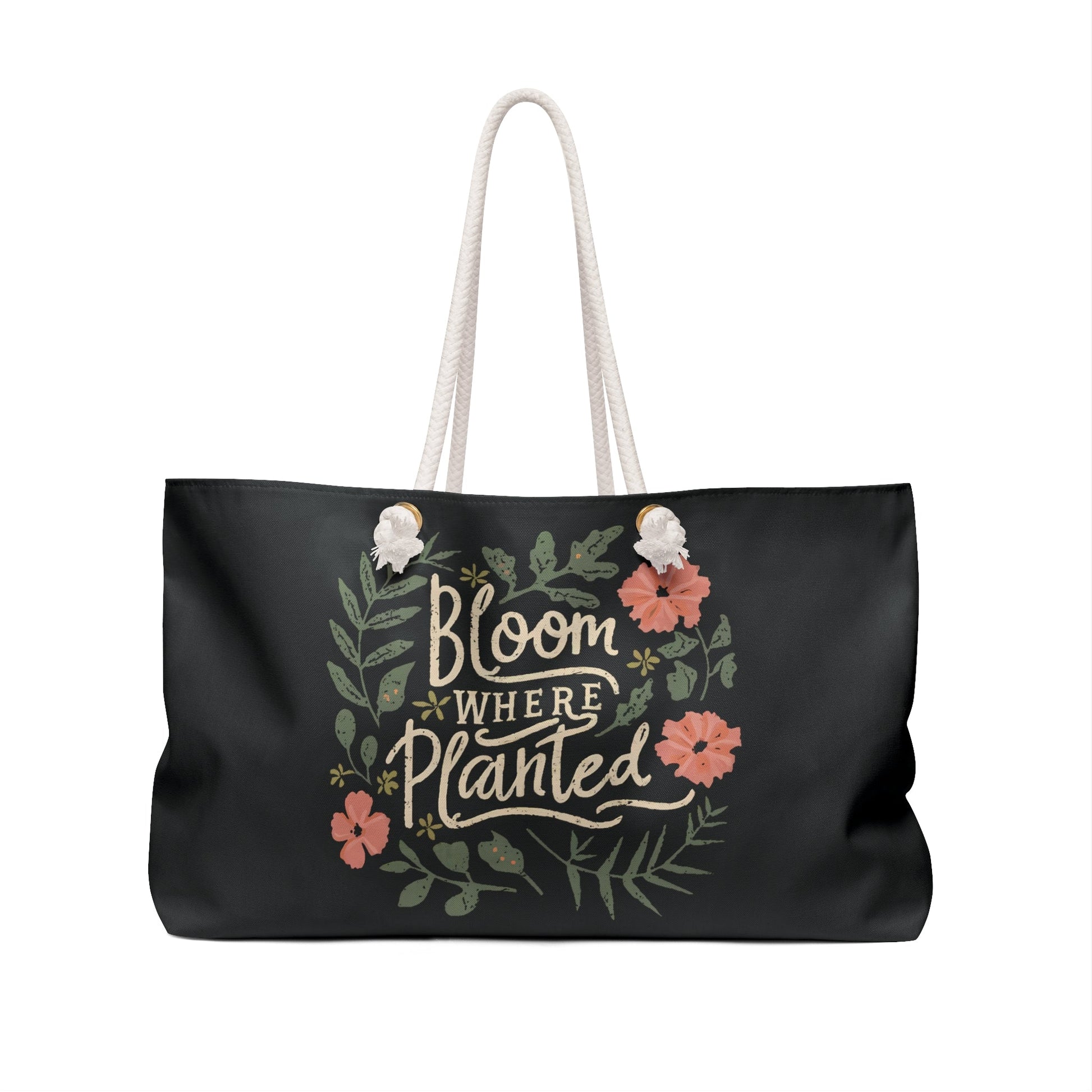 Weekender Bag - 'Bloom Where Planted' Floral Design - EternalAscension