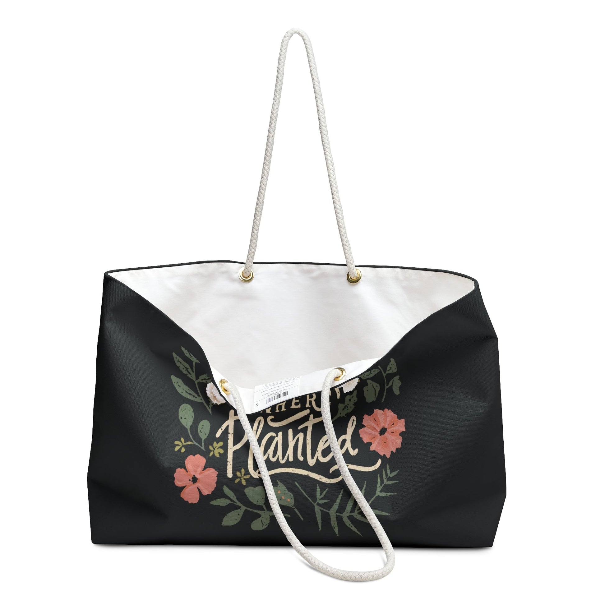 Weekender Bag - 'Bloom Where Planted' Floral Design - EternalAscension