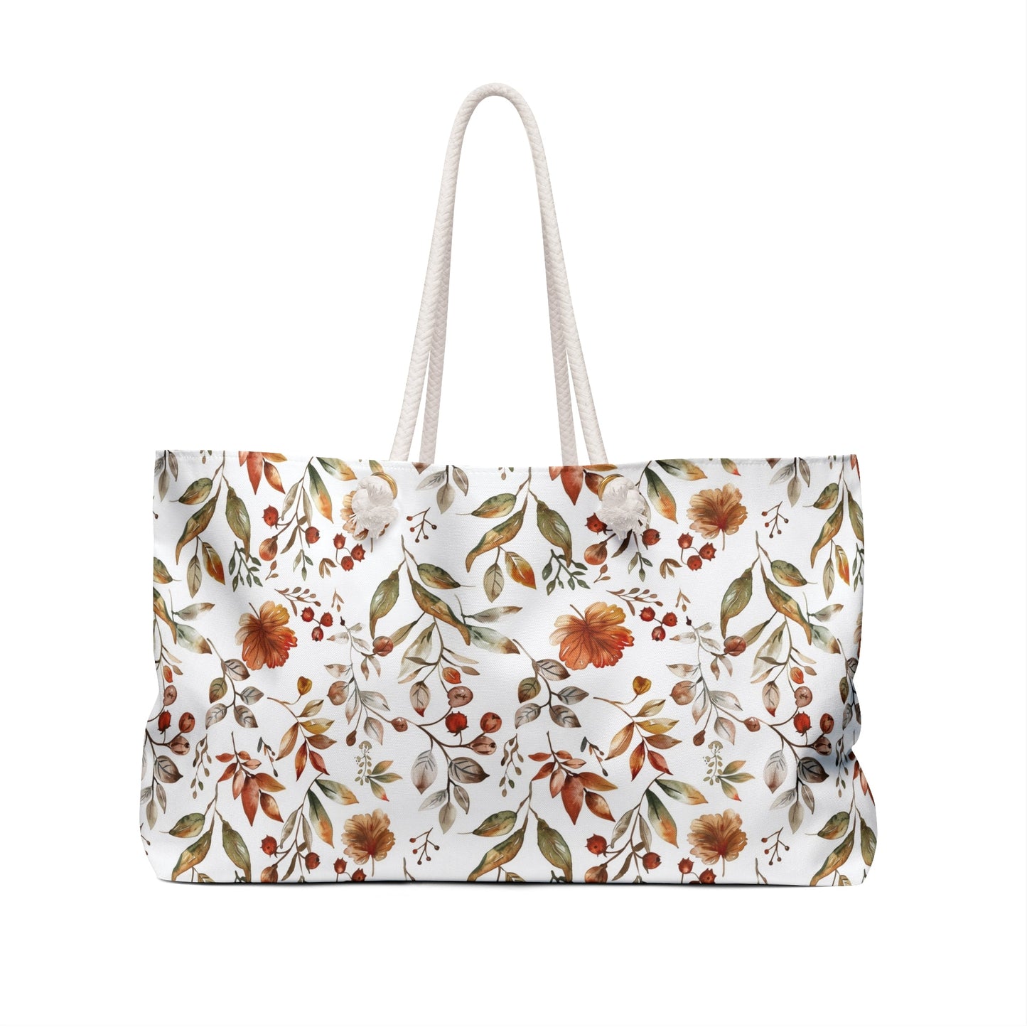 Weekender Bag - Botanical Floral Pattern Tote - EternalAscension