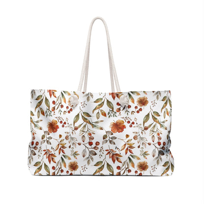 Weekender Bag - Botanical Floral Pattern Tote - EternalAscension