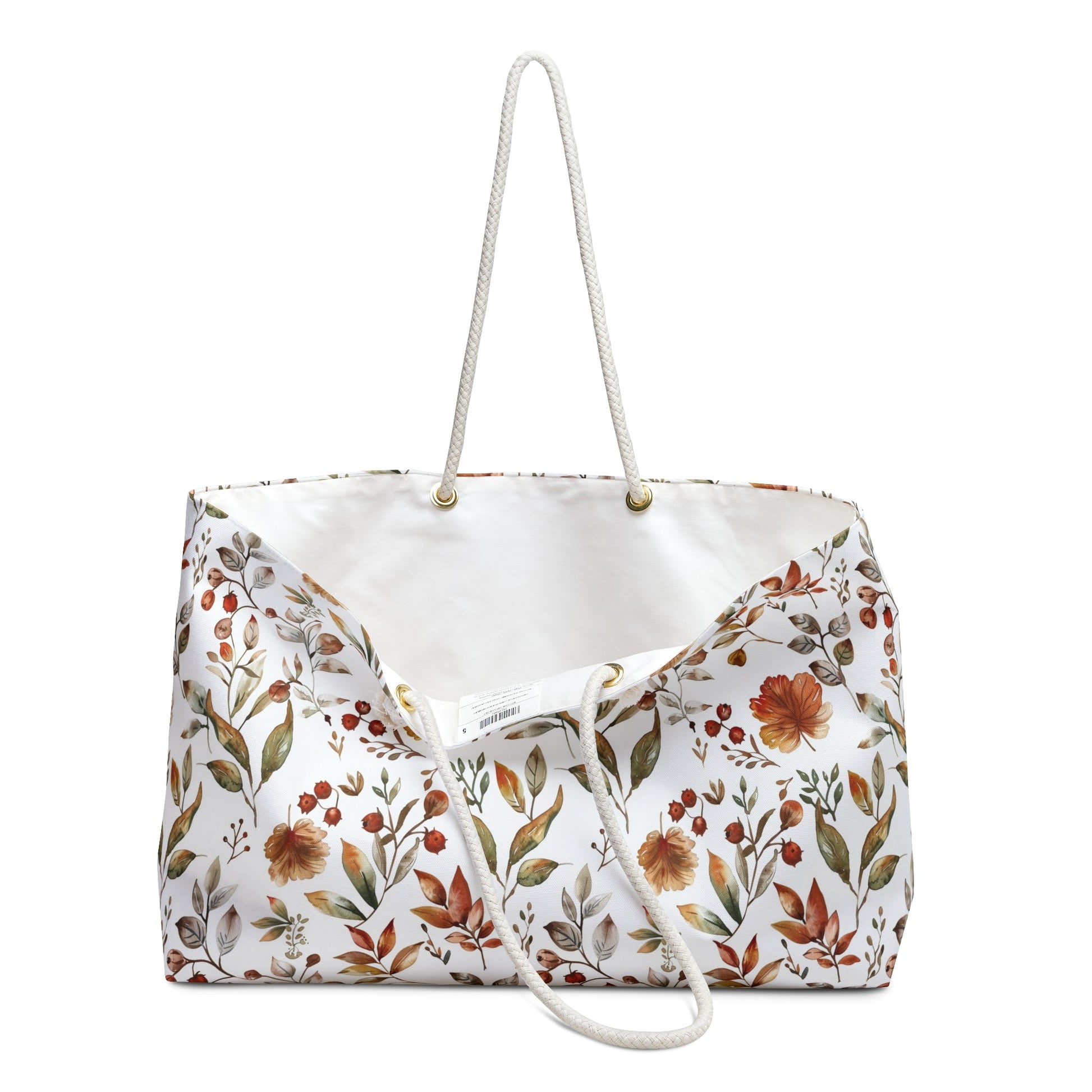 Weekender Bag - Botanical Floral Pattern Tote - EternalAscension