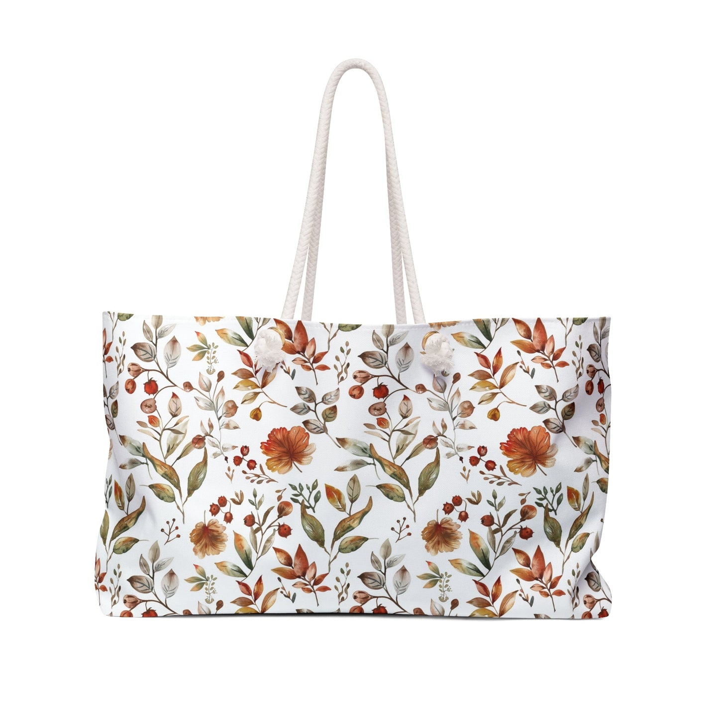 Weekender Bag - Botanical Floral Pattern Tote - EternalAscension