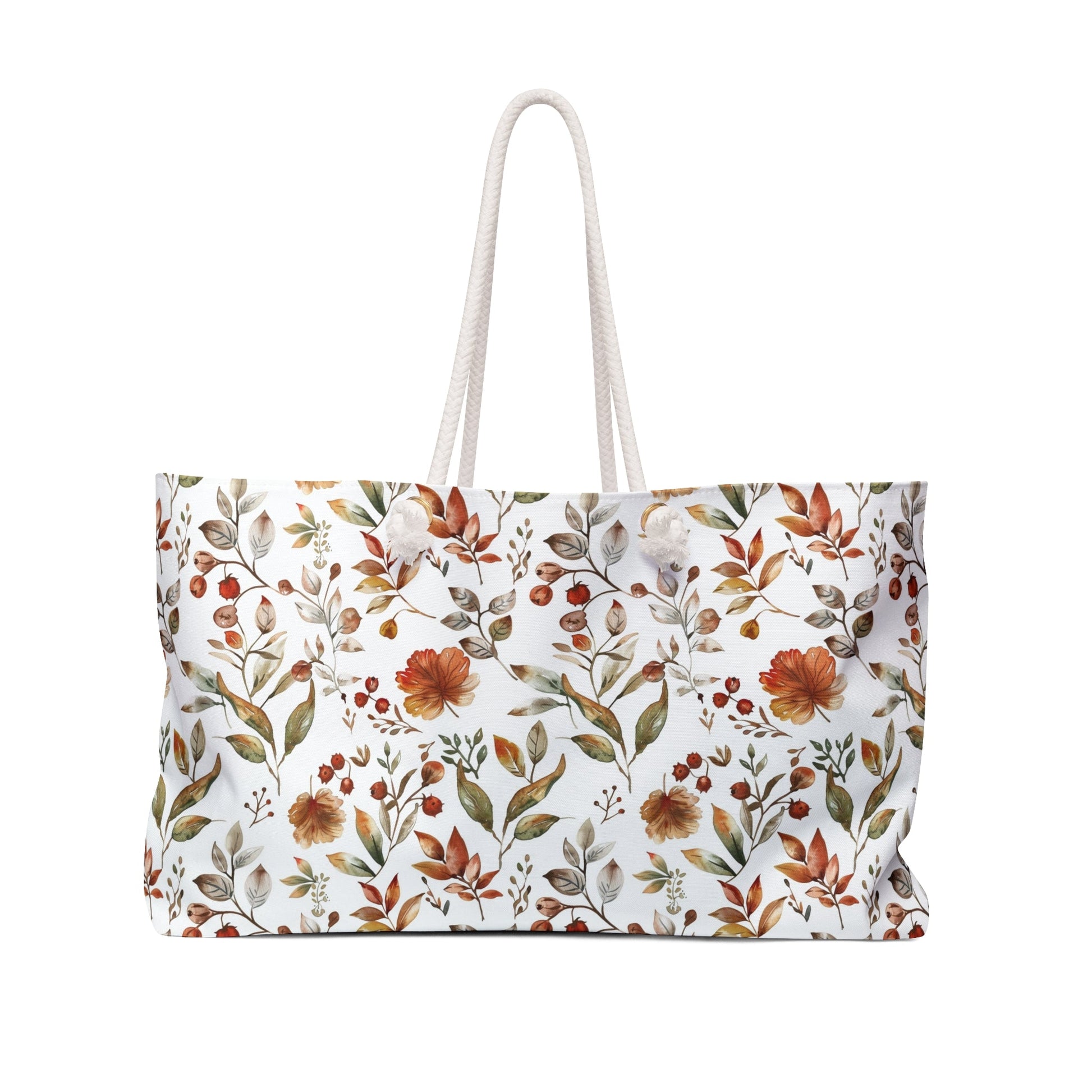 Weekender Bag - Botanical Floral Pattern Tote - EternalAscension
