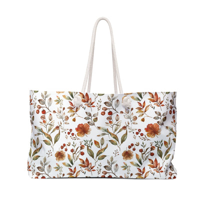 Weekender Bag - Botanical Floral Pattern Tote - EternalAscension
