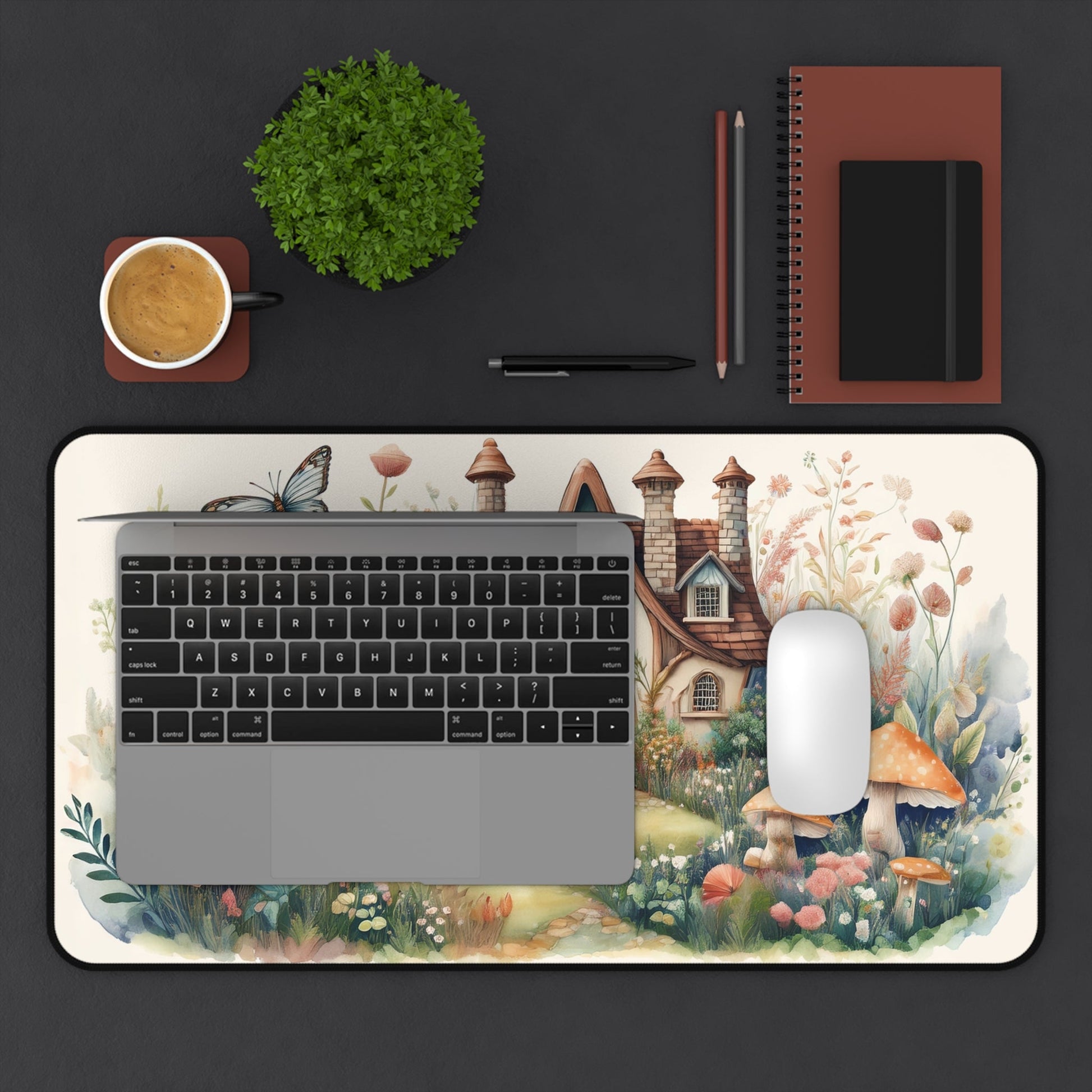 Whimsical Cottage Desk Mat - EternalAscension