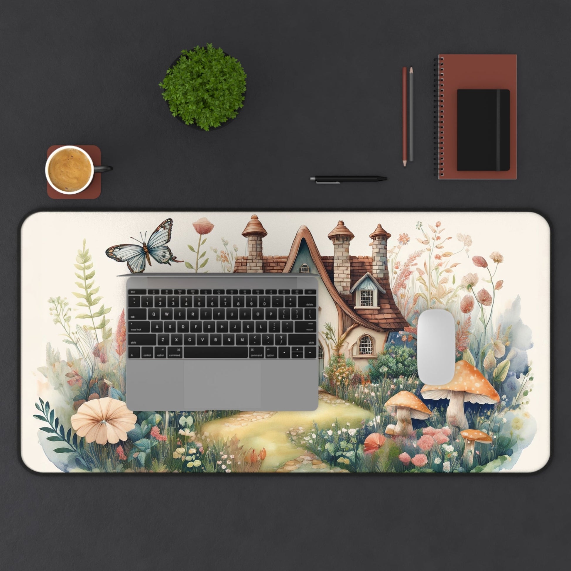 Whimsical Cottage Desk Mat - EternalAscension