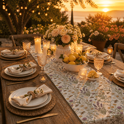 Wildflower Bee Spring Table Runner - EternalAscension