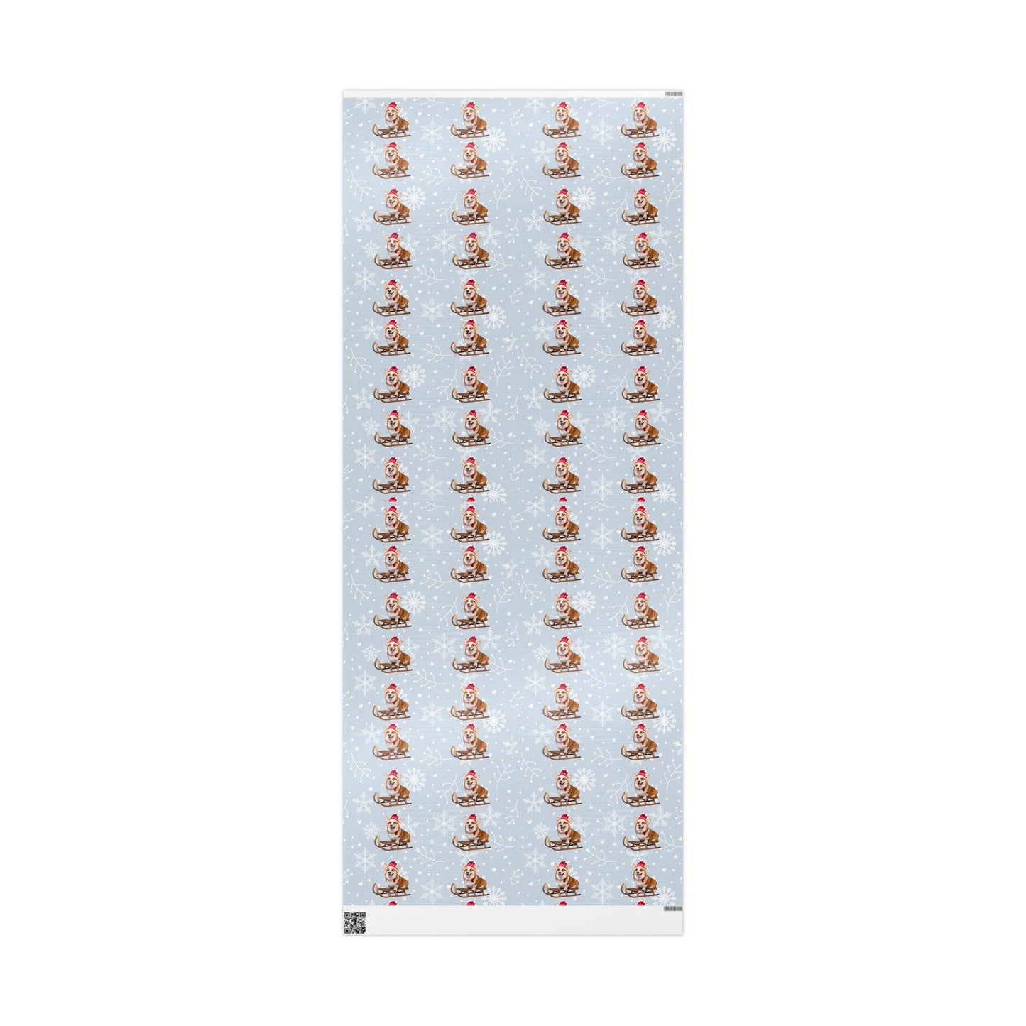 Wrapping Papers, Festive Corgi on Sled Holiday Gift Wrap, Christmas Corgis Roll Wrap, Winter Wonderland Wrapping Paper, Cute Dog Santa Hat - EternalAscension