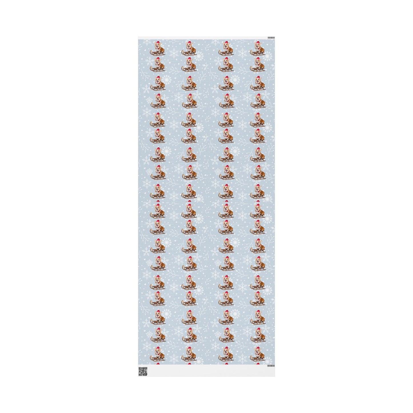 Wrapping Papers, Festive Corgi on Sled Holiday Gift Wrap, Christmas Corgis Roll Wrap, Winter Wonderland Wrapping Paper, Cute Dog Santa Hat - EternalAscension