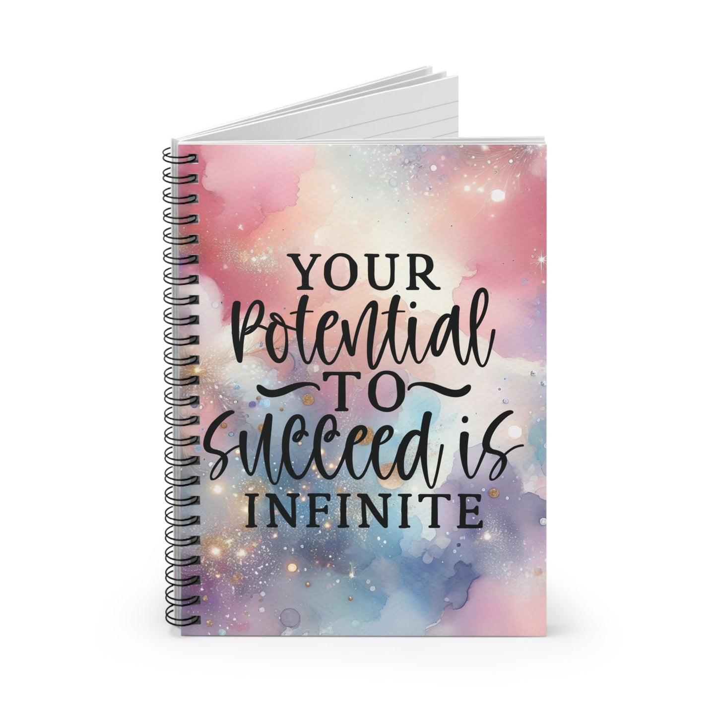 Your Potential to Succeed is Infinite Galaxy Spiral Notebook - EternalAscension