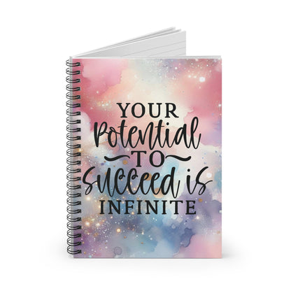 Your Potential to Succeed is Infinite Galaxy Spiral Notebook - EternalAscension